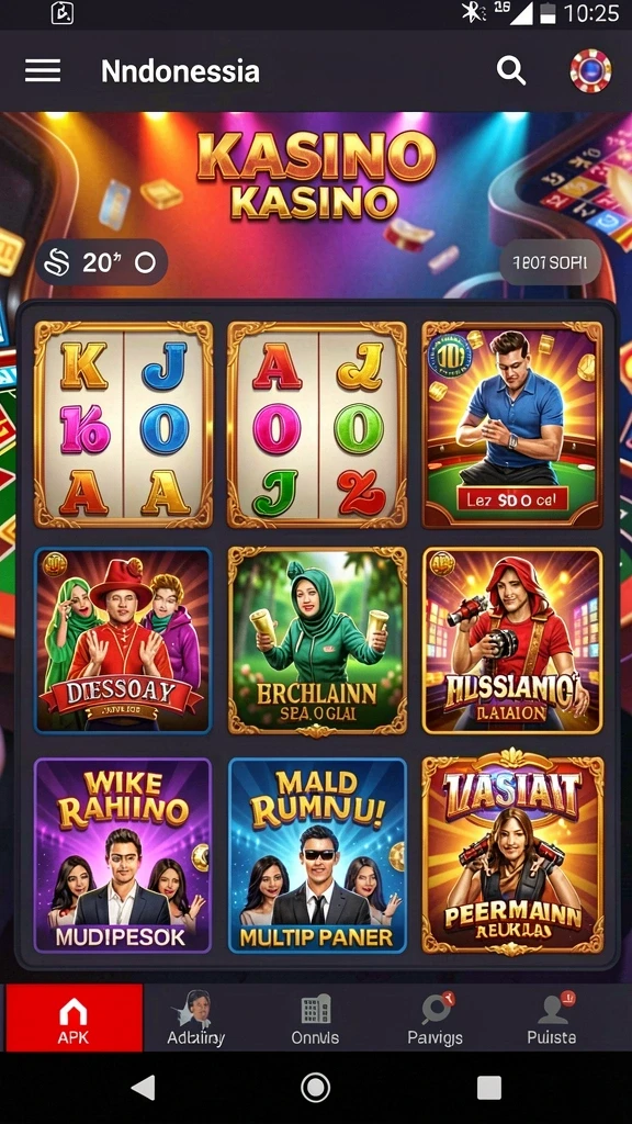 Menu permainan yang variatif dengan banyak pilihan level.