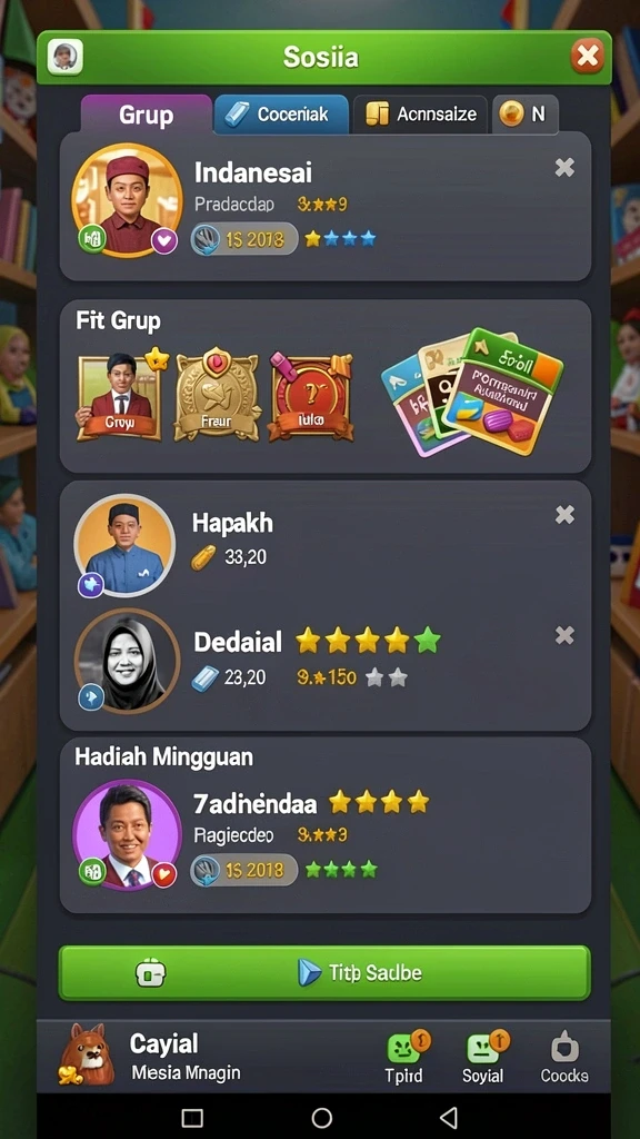 Fitur mode permainan yang beragam dan menyenangkan.