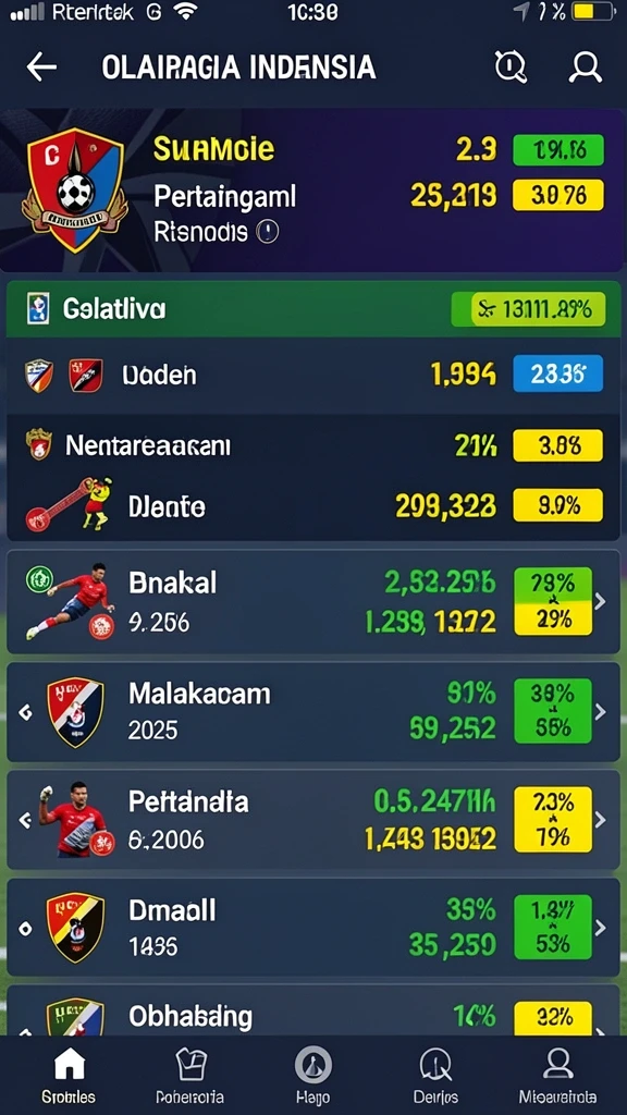 Tampilan menu utama 98TOTO yang menarik.