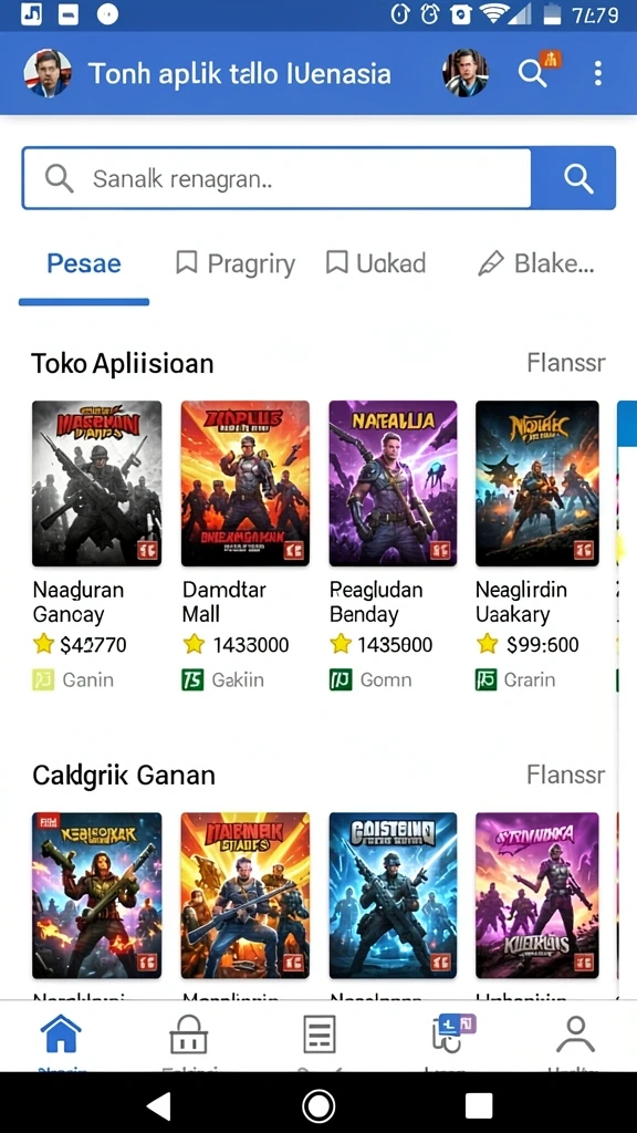 Beragam permainan yang dapat dipilih dengan seru.