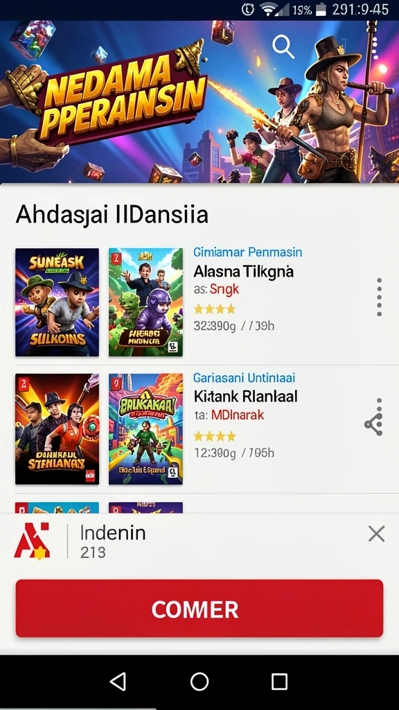 Beragam pilihan permainan yang menarik untuk dijelajahi.