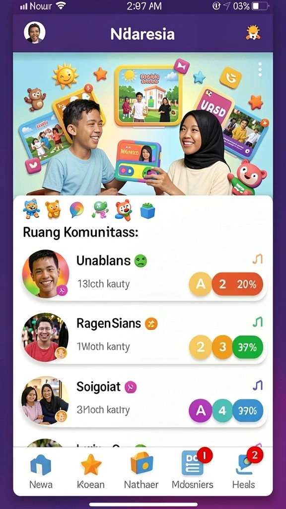 Pengguna dapat dengan mudah menjelajahi berbagai fitur game.