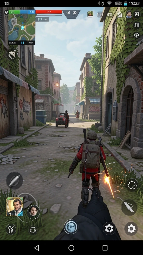 Screenshot gameplay menampilkan pertarungan melawan monster.