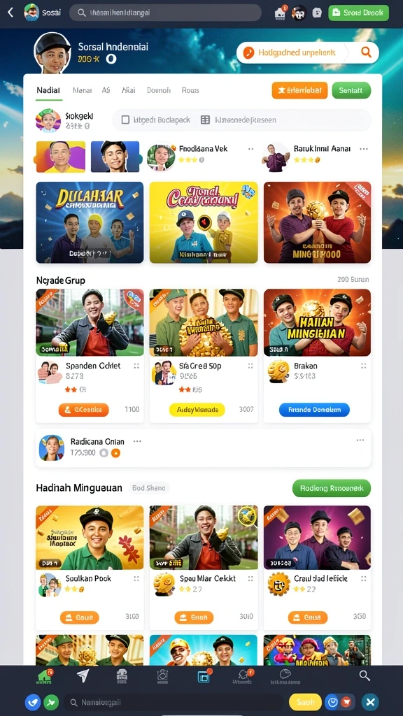 Tampilan awal aplikasi KRATONBET yang menarik dan user-friendly.
