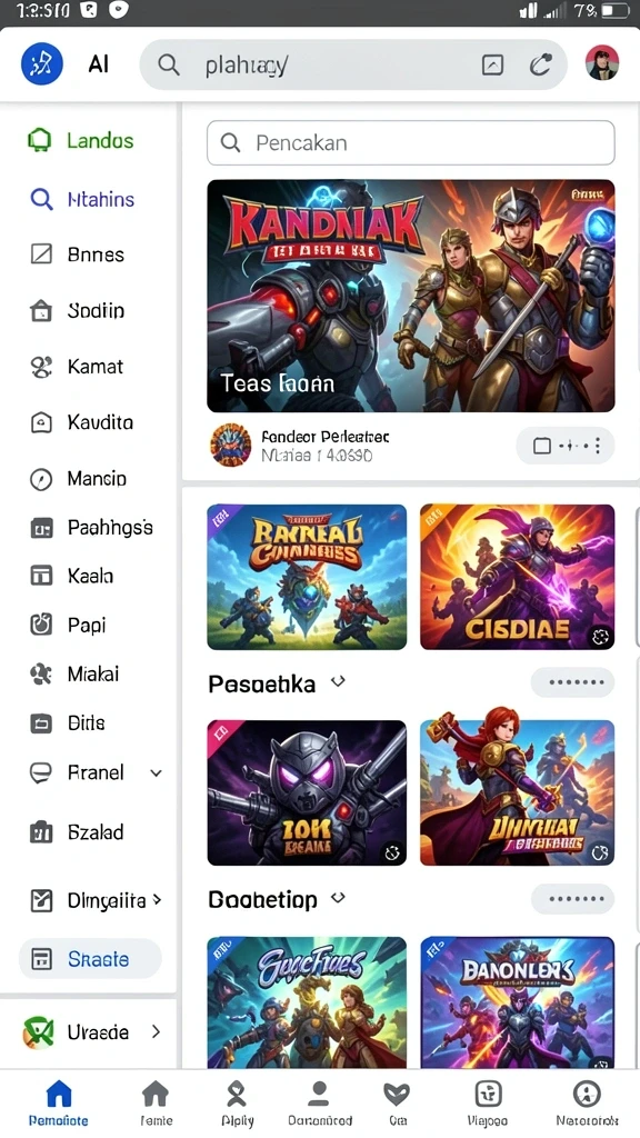 Tangkapan layar menampilkan misi yang menantang di dunia fantasi.