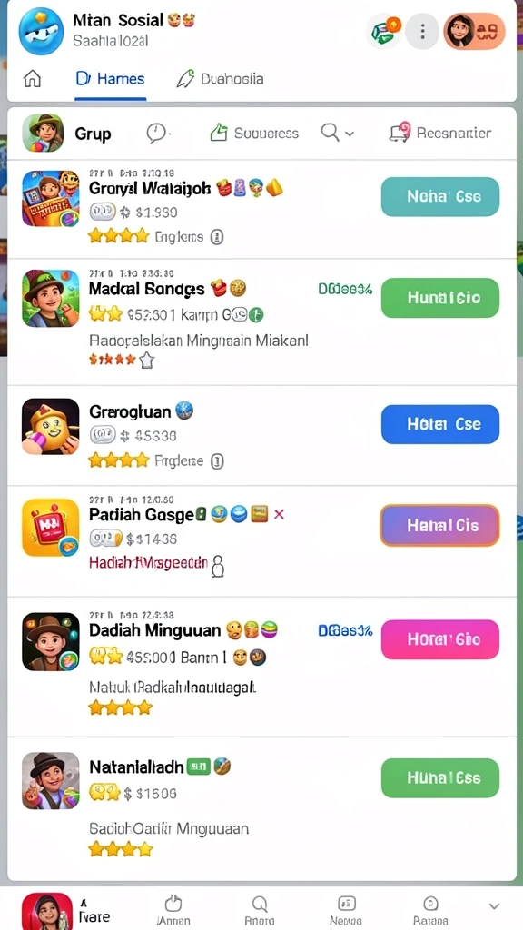 Tangkapan layar menunjukkan tantangan level yang menakjubkan.