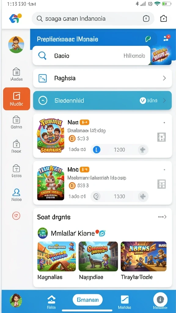 Animasi memukau saat memenangkan permainan slot.
