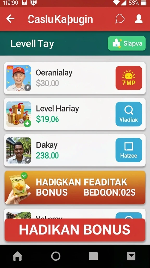 Tampilan awal yang menarik dengan karakter utama.
