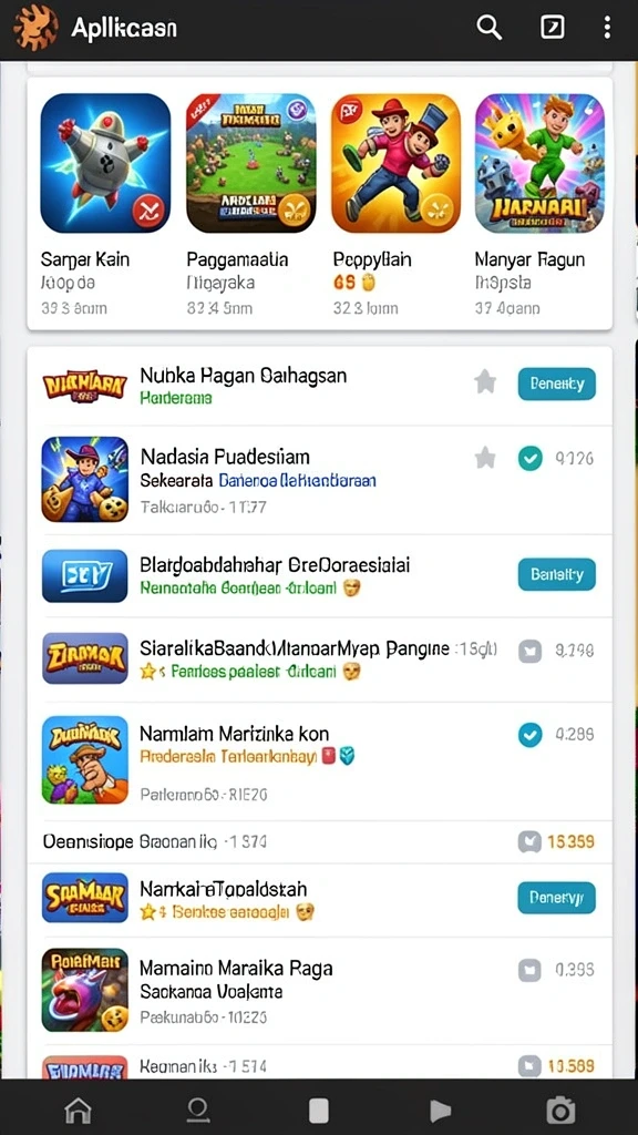 Tampilan karakter yang menawan dan berwarna-warni.