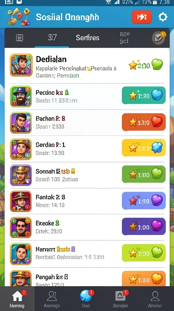 Tantangan level yang menguji keterampilan pemain.